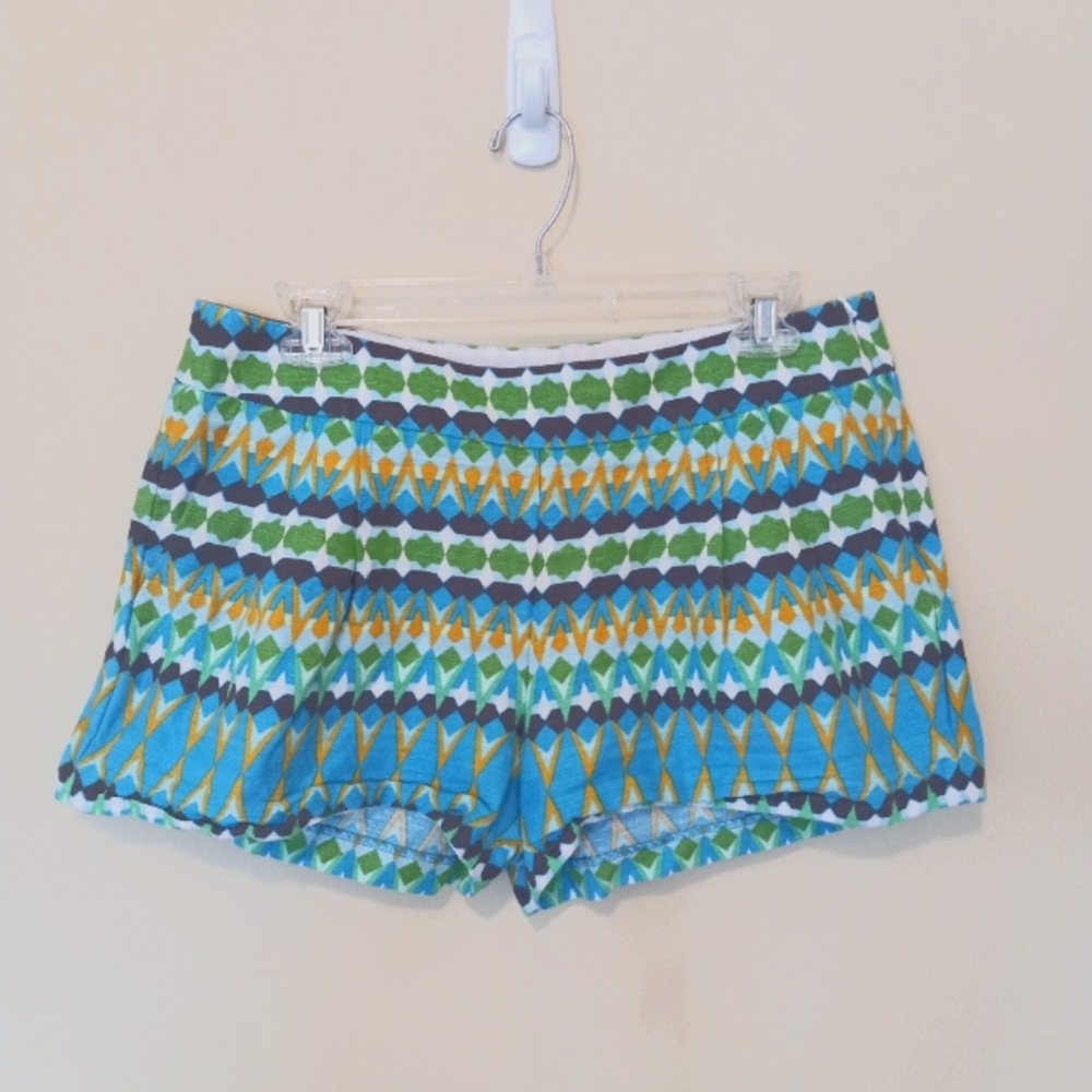 J. CREW womens linen blend shorts size 8